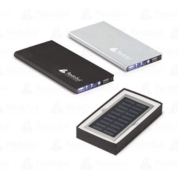 RD 97137-Power Bank Personalizado com painel solar e LED RD 97137-Power Bank Personalizado com painel solar e LED